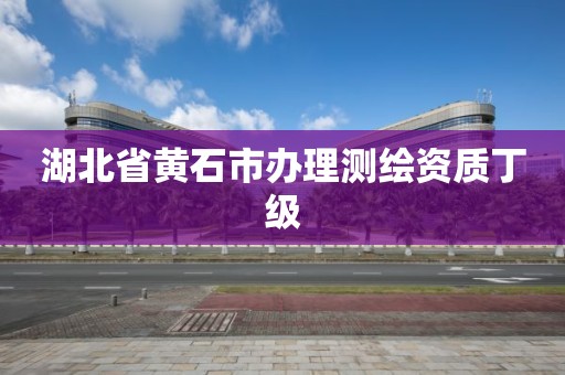 湖北省黄石市办理测绘资质丁级