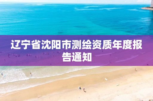 辽宁省沈阳市测绘资质年度报告通知