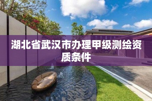 湖北省武汉市办理甲级测绘资质条件