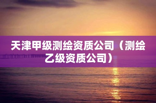 天津甲级测绘资质公司（测绘乙级资质公司）