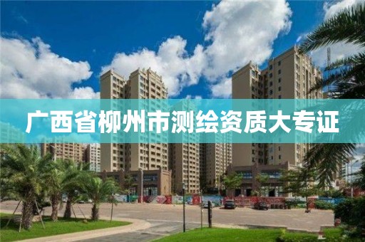 广西省柳州市测绘资质大专证