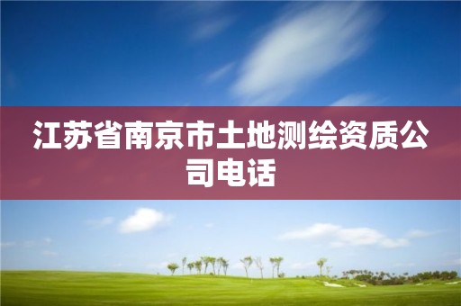 江苏省南京市土地测绘资质公司电话