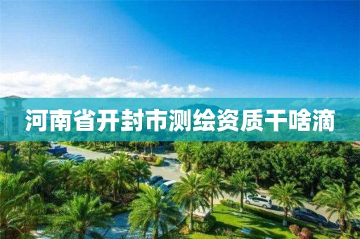 河南省开封市测绘资质干啥滴