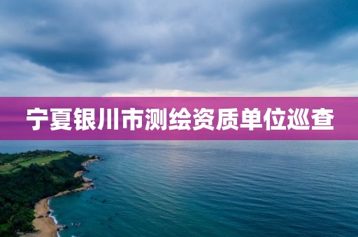 宁夏银川市测绘资质单位巡查