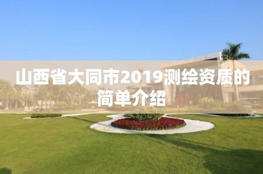 山西省大同市2019测绘资质的简单介绍