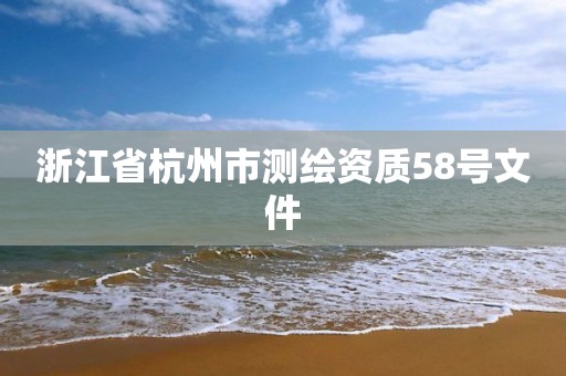 浙江省杭州市测绘资质58号文件