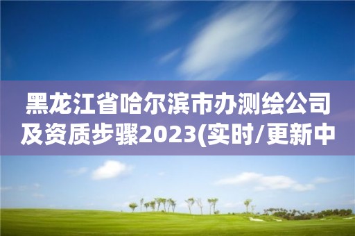 黑龙江省哈尔滨市办测绘公司及资质步骤2023(实时/更新中)