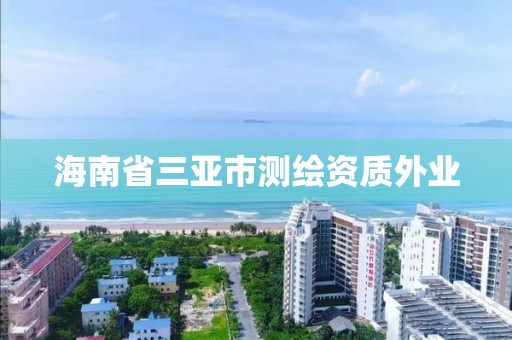 海南省三亚市测绘资质外业