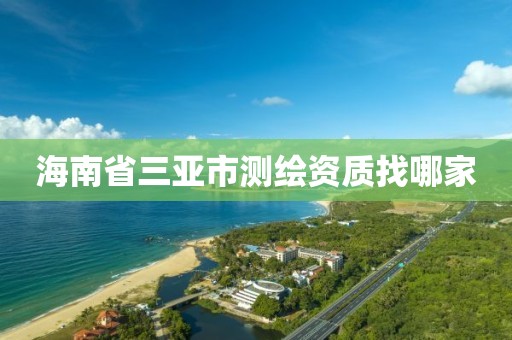 海南省三亚市测绘资质找哪家