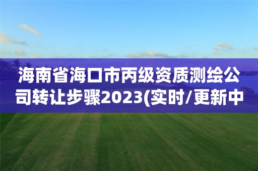 海南省海口市丙级资质测绘公司转让步骤2023(实时/更新中)