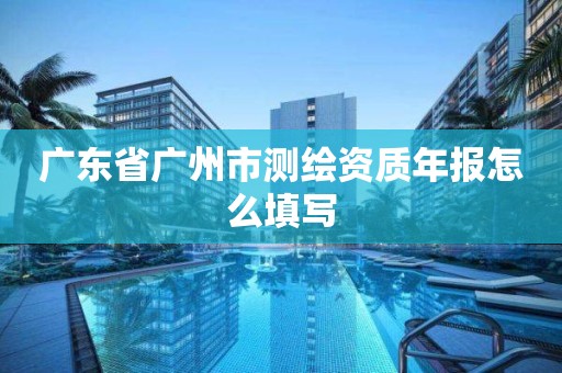 广东省广州市测绘资质年报怎么填写