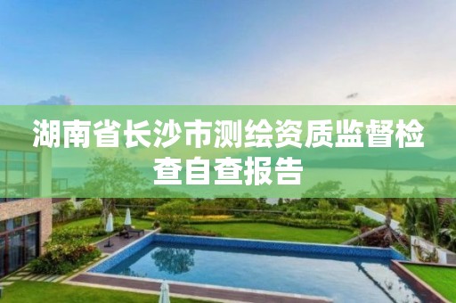 湖南省长沙市测绘资质监督检查自查报告