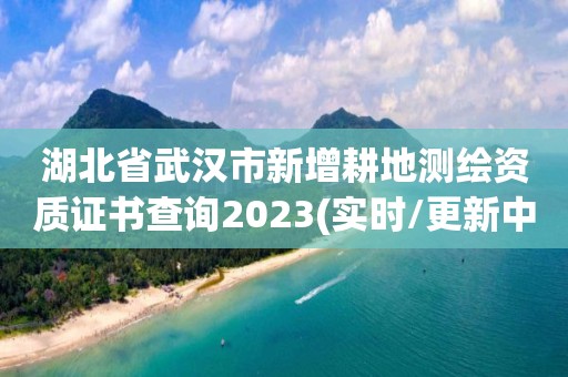 湖北省武汉市新增耕地测绘资质证书查询2023(实时/更新中)