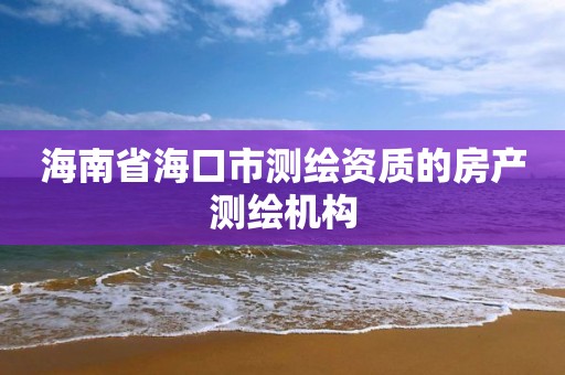 海南省海口市测绘资质的房产测绘机构