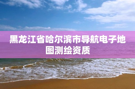 黑龙江省哈尔滨市导航电子地图测绘资质