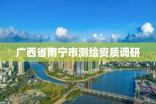 广西省南宁市测绘资质调研