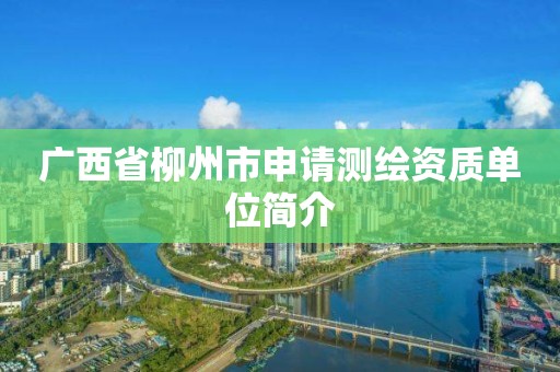 广西省柳州市申请测绘资质单位简介