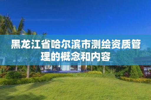 黑龙江省哈尔滨市测绘资质管理的概念和内容