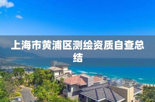 上海市黄浦区测绘资质自查总结