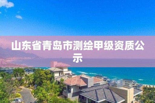 山东省青岛市测绘甲级资质公示