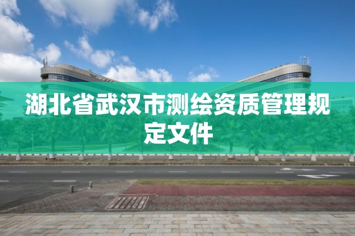 湖北省武汉市测绘资质管理规定文件