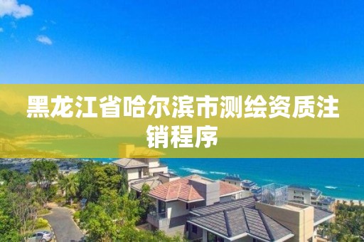 黑龙江省哈尔滨市测绘资质注销程序