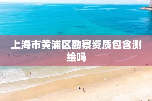 上海市黄浦区勘察资质包含测绘吗