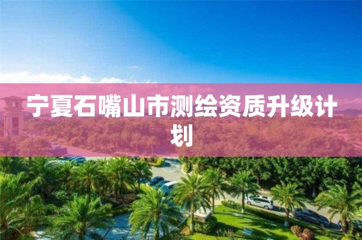 宁夏石嘴山市测绘资质升级计划