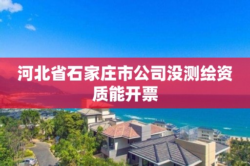 河北省石家庄市公司没测绘资质能开票