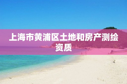 上海市黄浦区土地和房产测绘资质