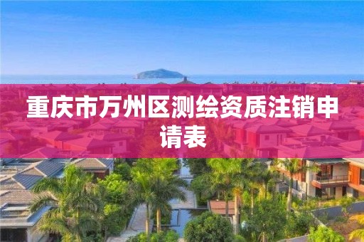 重庆市万州区测绘资质注销申请表