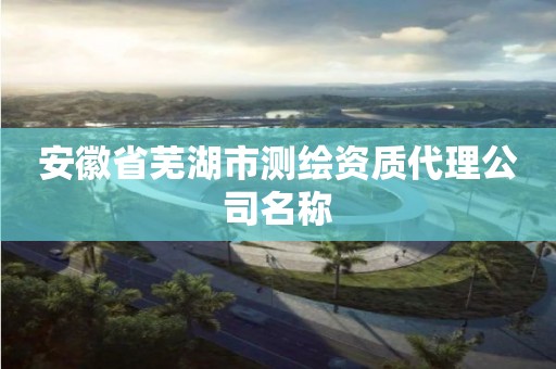 安徽省芜湖市测绘资质代理公司名称