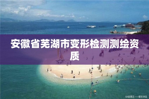 安徽省芜湖市变形检测测绘资质