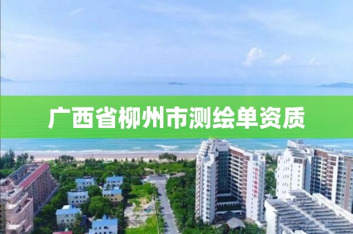 广西省柳州市测绘单资质