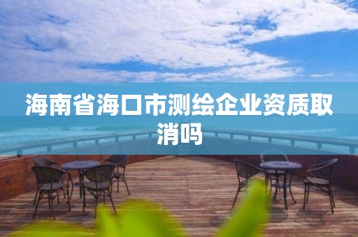 海南省海口市测绘企业资质取消吗