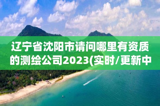 辽宁省沈阳市请问哪里有资质的测绘公司2023(实时/更新中)