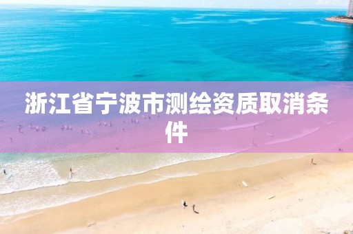 浙江省宁波市测绘资质取消条件