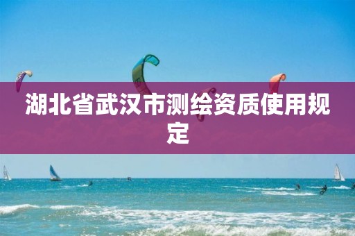 湖北省武汉市测绘资质使用规定