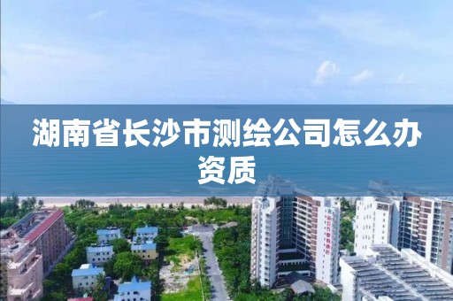 湖南省长沙市测绘公司怎么办资质