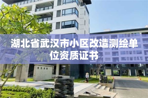 湖北省武汉市小区改造测绘单位资质证书