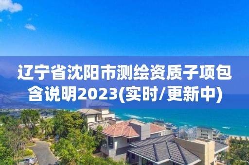 辽宁省沈阳市测绘资质子项包含说明2023(实时/更新中)