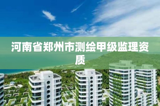 河南省郑州市测绘甲级监理资质