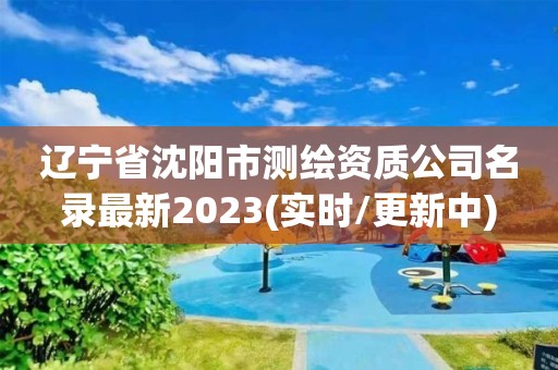 辽宁省沈阳市测绘资质公司名录最新2023(实时/更新中)