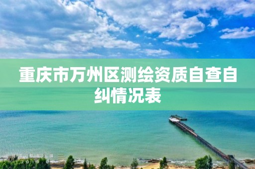 重庆市万州区测绘资质自查自纠情况表