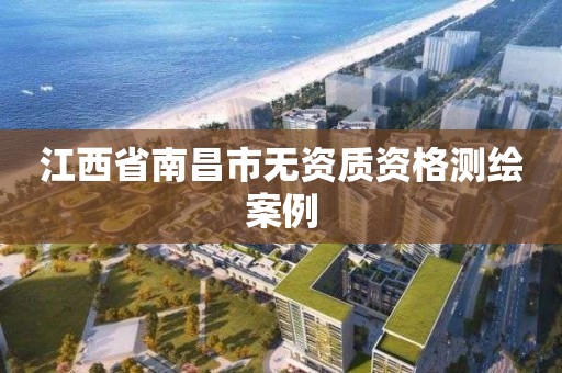 江西省南昌市无资质资格测绘案例