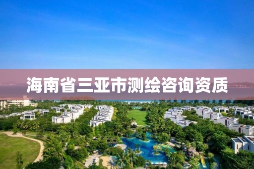 海南省三亚市测绘咨询资质