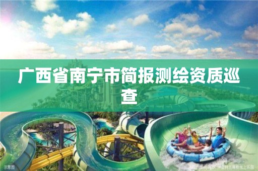 广西省南宁市简报测绘资质巡查