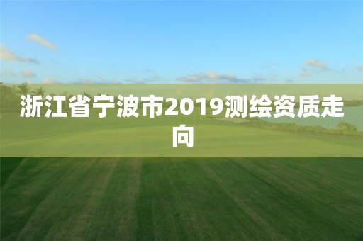 浙江省宁波市2019测绘资质走向