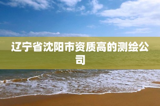 辽宁省沈阳市资质高的测绘公司