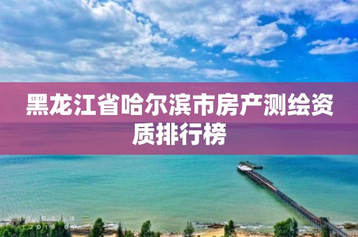 黑龙江省哈尔滨市房产测绘资质排行榜